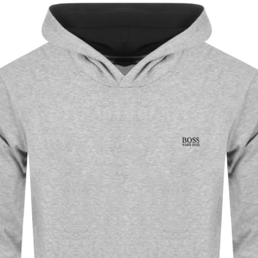 Alternative Image for ProductBOSS Lounge Hooded Long Sleeve T Shirt Grey2